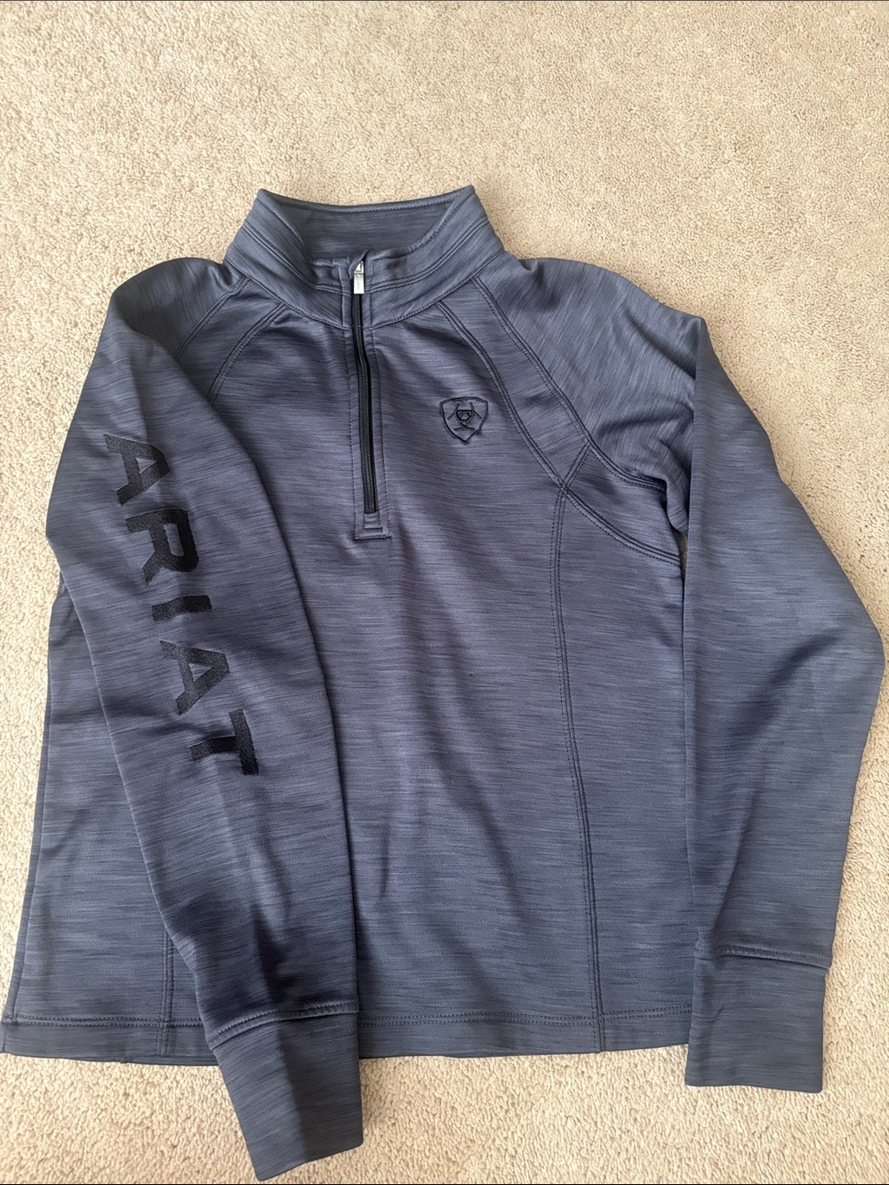 Ariat Girls' Blue Quarter-Zip Pullover